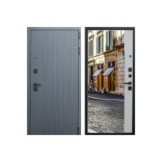 Входная металлическая дверь АСД Вертикаль с зеркалом 