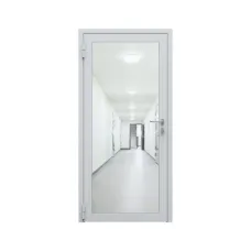 Дверь противопожарная остекленная однопольная ДПО-Олимп-01/60 (EIW60) из стального профиля, торцевая коробка (880х2090мм), без порога