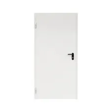Дверь противопожарная металлическая ДПР-Олимп-01/60К сплошная, угловая коробка, левая, RAL 9010
