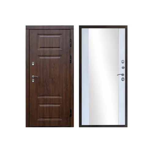 Дверь с терморазрывом Termo Премиум с зеркалом Белый Матовый