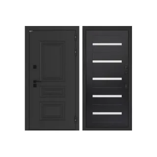 Входная дверь Аляска Лайт 01 - Венге, стекло белое